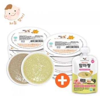 냉장 묽은죽 골고루 5팩+맘마짱 닭가슴살아보카도묽은죽 1봉 증정