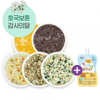 ❁❁호국보훈#고맙습니다. ▶냉장이유식 골고루 5팩 + 보리차 1봉