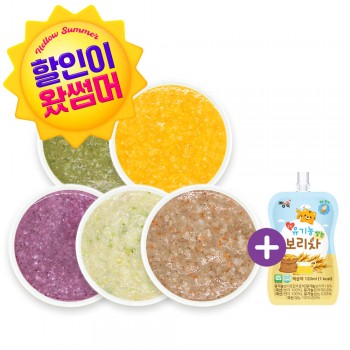[기획전] ▶죽1 냉장이유식 골고루 5팩 + 보리차 1봉