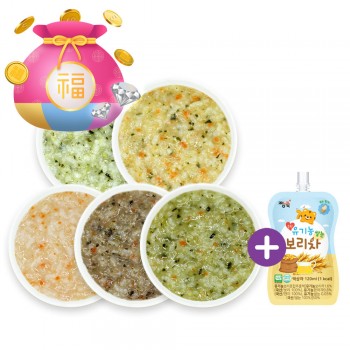 ❁Welcome 2026! ▶죽2 냉장이유식 골고루 5팩 + 보리차 1봉