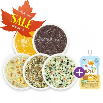 ദ്ദി❁´◡`❁) 가을가을해~ ▶냉장이유식 골고루 5팩 + 보리차 1봉