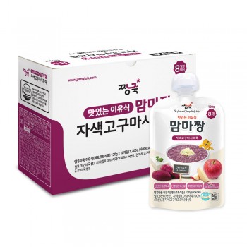 맘마짱 이유식 자색고구마사과죽 1박스(10봉)