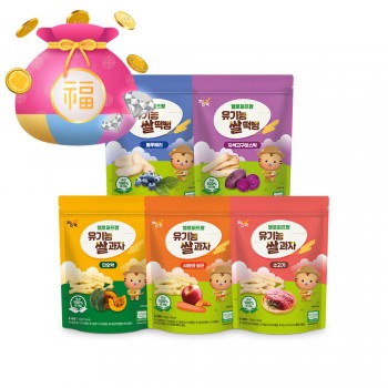 ❁Welcome 2026! ★유기농 쌀과자 + 쌀떡뻥 골고루 총5봉