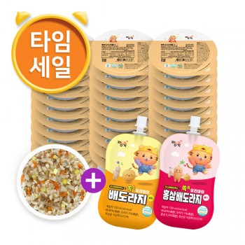 (T8)냉장이유식 골고루 20+10팩+배도라지 골드 1봉+홍삼레드 1봉 추가증정/혼합단계 추가